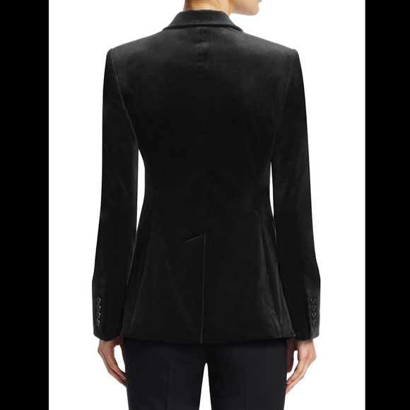 THEORY Single Breasted Velvet Blazer - 00 - Picture 3 of 9